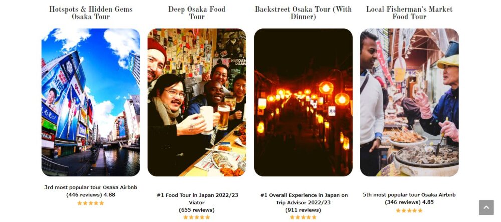 Historic landmarks and famous hotspots on Osaka Walking Tour